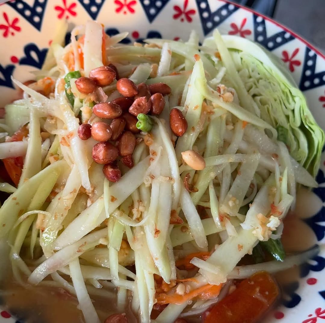 Thai cuisine platter — mixed Thai dishes served together